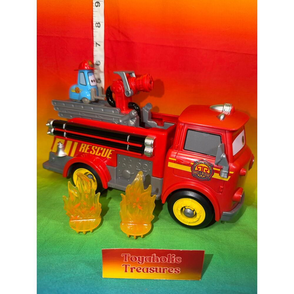 Disney Pixar Cars Race & Rescue Fire Fighting Red Truck & Guido